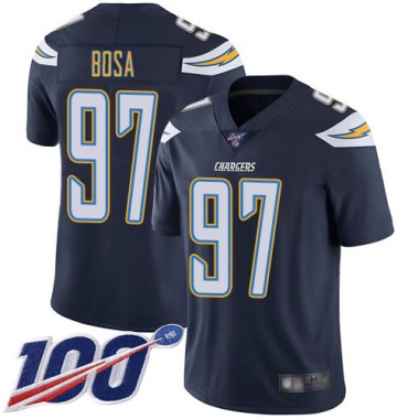 Los Angeles Chargers NFL Football Joey Bosa Navy Blue Jersey Men Limited  #97 Home 100th Season Vapor Untouchable